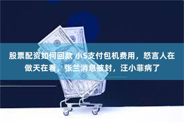   股票配资如何回款 小S支付包机费用，怒言人在做天在看，张兰消息被封，汪小菲病了