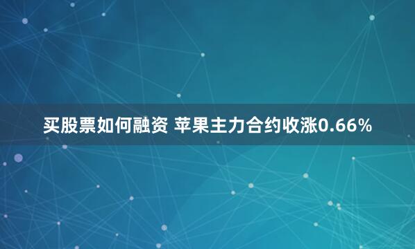   买股票如何融资 苹果主力合约收涨0.66%